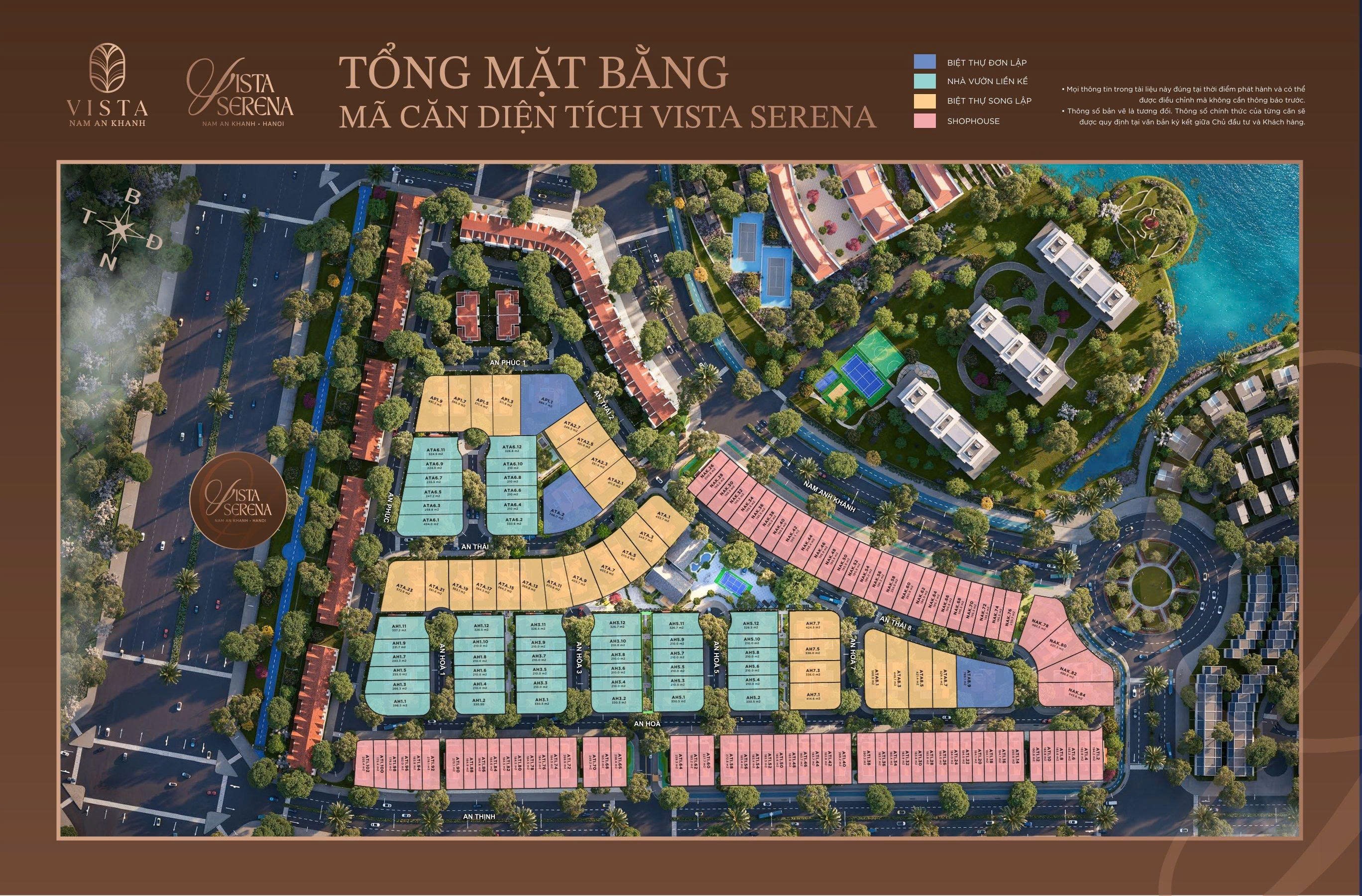 Tổng mặt bằng Vista Serena